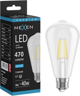 Mexen Vintis LED спираловидна крушка E27, ST64, 4W, Студена - 6500K, 470 lm, прозрачна