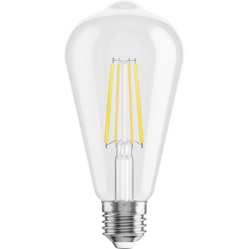 Mexen Vintis LED нажежаема жичка крушка E27, ST64, 8W, Студена - 6500K, 1055 lm, прозрачна