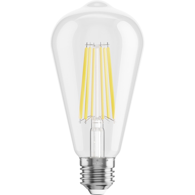 Mexen Vintis LED лампа с нажежаема жичка E27, ST64, 10W, Студена - 6500K, 1320 lm, прозрачно
