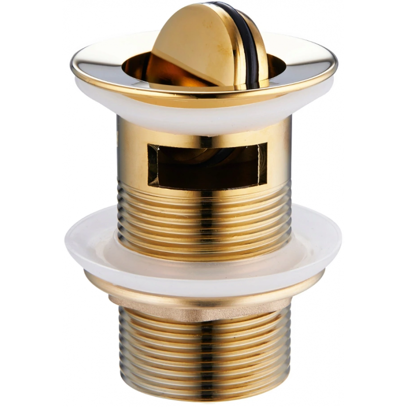 Mexen златист въртящ се клик-клак сифон с преливник - 79923-50