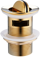 Mexen златист въртящ се клик-клак сифон с преливник - 79923-50