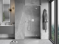 Mexen Mist-H L право отваряща се душ врата 95 см, прозрачна, хром - 8A5L-095-000-01-00-P