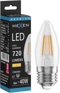 Mexen Vintis LED филамент крушка E27, C35, 6W, Топла - 2700K, 720 lm, прозрачна - L154-E27-0627-00