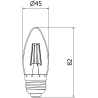 Mexen Vintis Крушка филамент LED E27, C35, 6W, Неутрална - 4000K, 720 lm, прозрачен