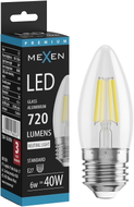 Mexen Vintis Крушка филамент LED E27, C35, 6W, Неутрална - 4000K, 720 lm, прозрачен