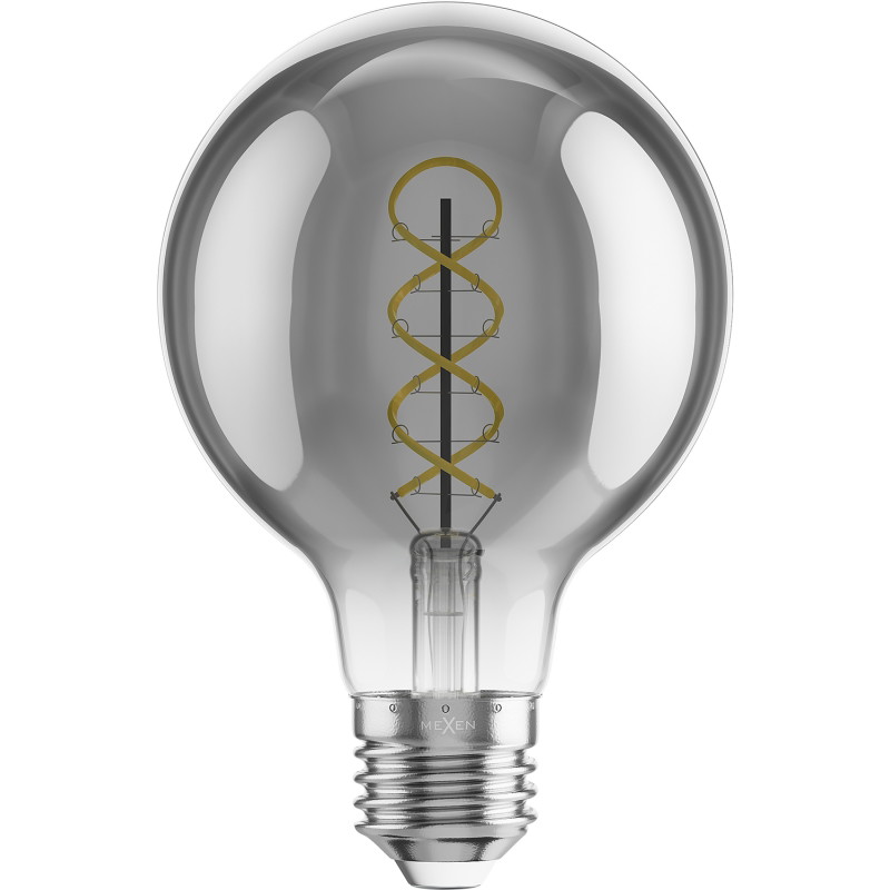 Mexen Vintis LED крушка с нажежаема спирала E27, G80, 4W, Топла - 2200K, 220 lm, затъмнена