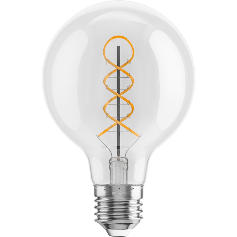 Mexen Vintis Крушка с нажежаема LED нишка спирала E27, G80, 8W, Топло - 2700K, 750 lm,