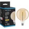 Mexen Vintis LED спирална нажежаема жичка E27, G125, 6W, Топла - 2200K, 530 lm, кехлибар