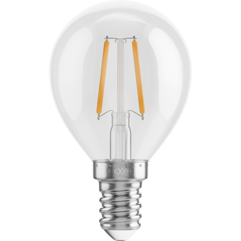 Mexen Vintis LED филамент крушка E14, G45, 2W, топла - 2700K, 240 lm, прозрачна - L156-E14-0227-00