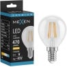 Mexen Vintis LED филаментна крушка E14, G45, 4W, Топло - 2700K, 470 lm, прозрачна