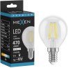 Mexen Vintis LED нажежаема крушка E14, G45, 4W, Неутрална - 4000K, 470 lm, прозрачно -