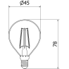 Mexen Vintis LED нажежаема крушка E14, G45, 4W, Неутрална - 4000K, 470 lm, прозрачно -