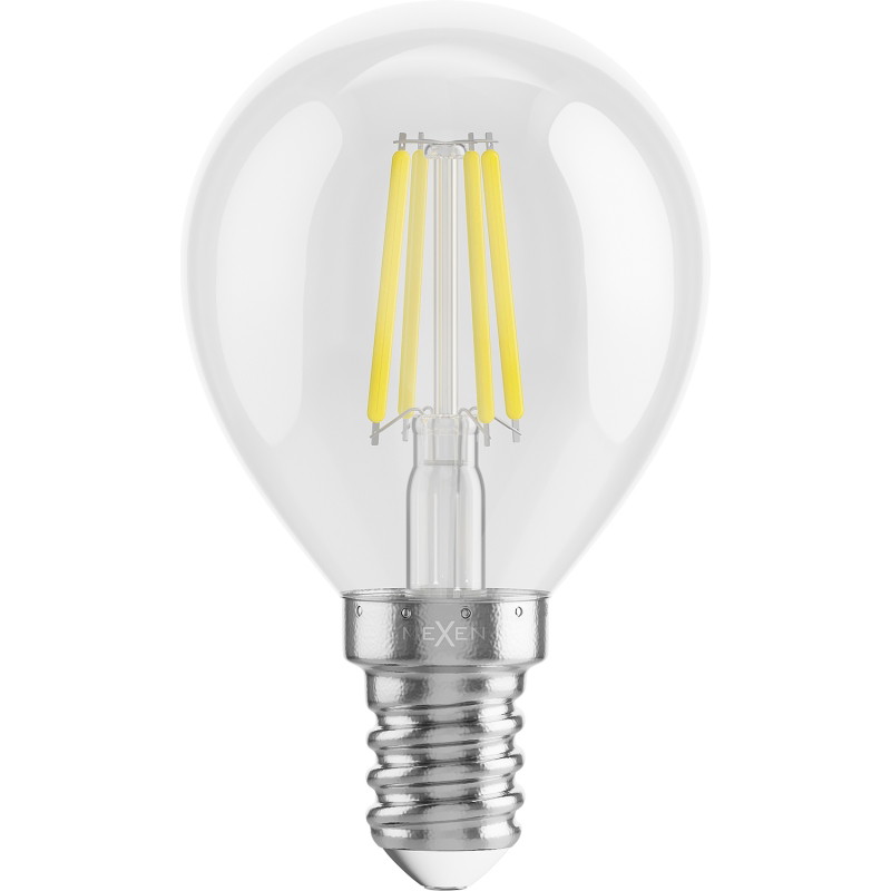 Mexen Vintis LED нажежаема крушка E14, G45, 4W, Неутрална - 4000K, 470 lm, прозрачно -