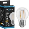 Mexen Vintis LED крушка с нажежаема жичка E27, G45, 2W, Топла - 2700K, 240 lm, прозрачна -