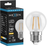 Mexen Vintis LED филтърна крушка E27, G45, 2W, Топла - 2700K, 240 lm, прозрачен - L156-E27-0227-00