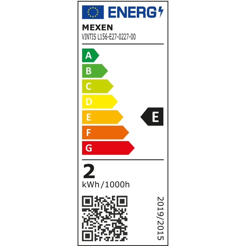 Mexen Vintis LED крушка с нажежаема жичка E27, G45, 2W, Топла - 2700K, 240 lm, прозрачна -