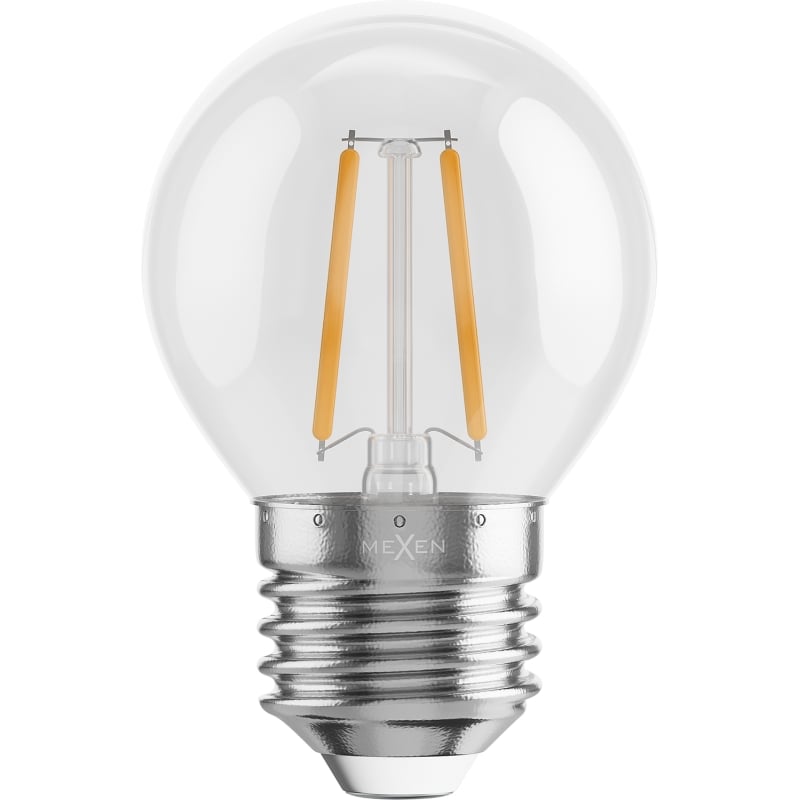 Mexen Vintis LED филтърна крушка E27, G45, 2W, Топла - 2700K, 240 lm, прозрачен - L156-E27-0227-00