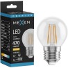 Mexen Vintis LED филаментна крушка E27, G45, 4W, Топла - 2700K, 470 lm, прозрачна