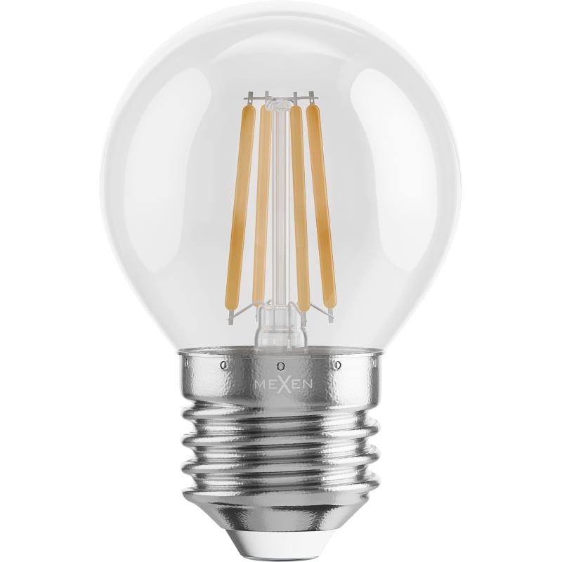 Mexen Vintis LED крушка с нажежаема жичка E27, G45, 6W, Топла светлина - 2700K, 720 lm,