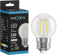 Mexen Vintis LED нажежаема лампа с нажежаем пълнеж E27, G45, 2W, Неутрална - 4000K, 240