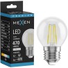 Mexen Vintis LED нажежаема крушка E27, G45, 4W, Неутрална - 4000K, 470 lm, прозрачна -