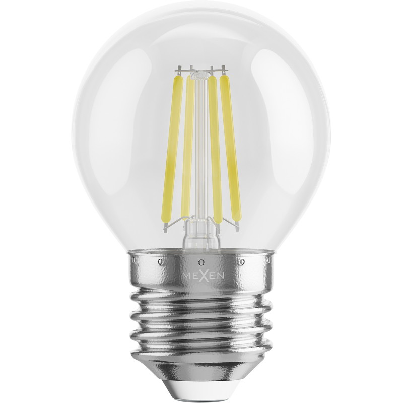 Mexen Vintis LED нажежаема крушка E27, G45, 4W, Студена - 6500K, 470 lm, прозрачна