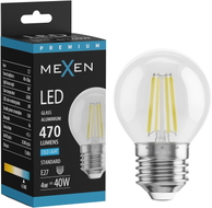 Mexen Vintis LED нажежаема крушка E27, G45, 4W, Студена - 6500K, 470 lm, прозрачна