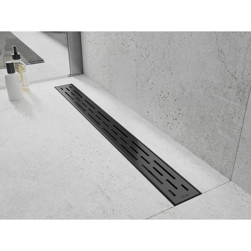 Mexen Flat M01 маскировка за линеен сифон 70 см, черна - 1720070