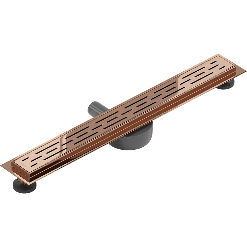 Mexen Flat 360° M01 въртящ се линеен отточник 60 cm, розово злато - 1620060-40
