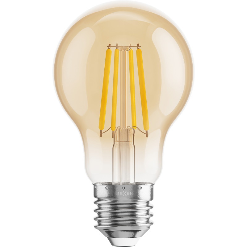 Mexen Vintis LED крушка с нажежаема нишка E27, A60, 4W, Топла - 2200K, 400 lm, кехлибар