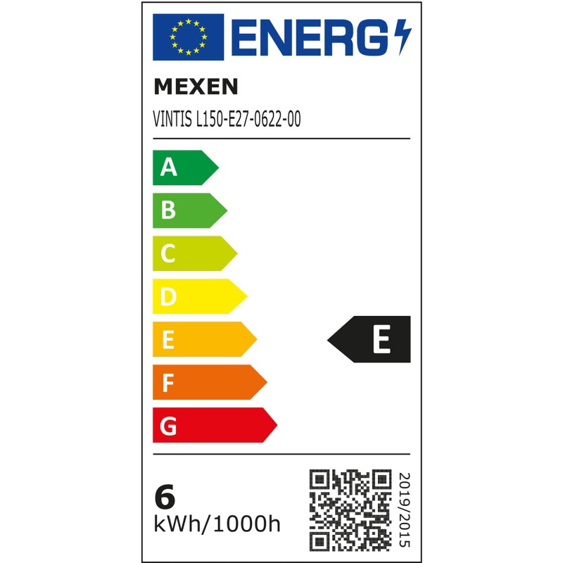 Mexen Vintis LED филамент крушка E27, A60, 6W, Топла - 2200K, 720 lm, прозрачен - L150-E27-0622-00