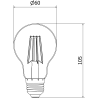 Mexen Vintis LED филаментна крушка E27, A60, 6W, Топла - 2200K, 600 lm, кехлибар - L150-E27-0622-50