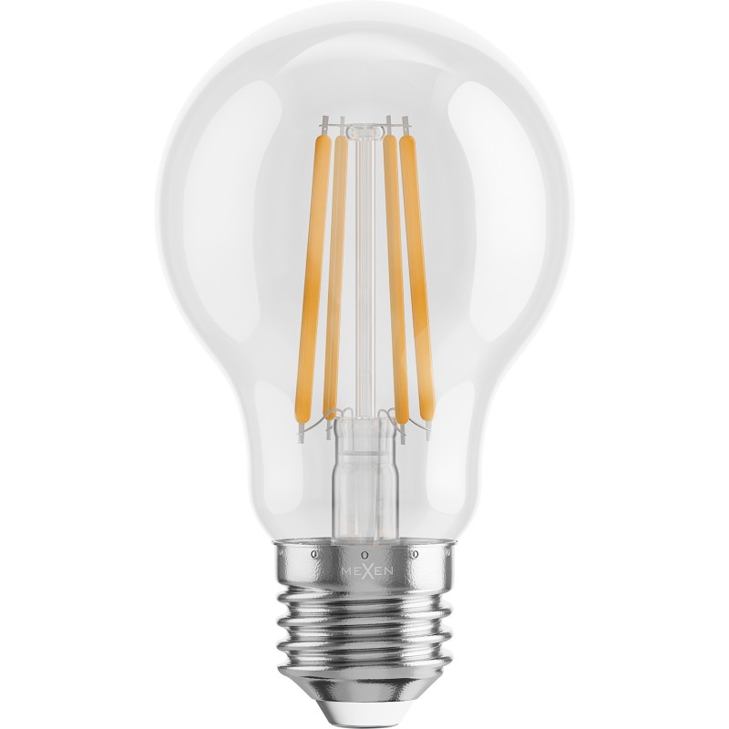 Mexen Vintis LED Е27 нажежаема жичка, A60, 8W, Топла - 2200K, 1055 lm, прозрачен - L150-E27-0822-00