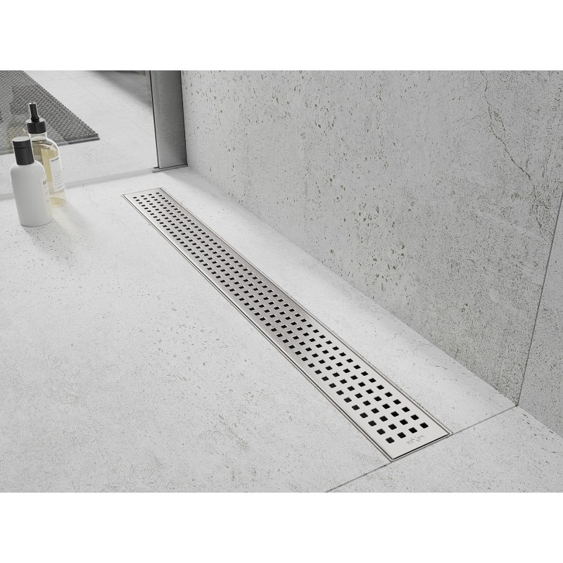 Mexen Flat 360° M08 въртящ се линеен сифон 70 см, инокс - 1025070-40