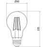 Mexen Vintis LED крушка с нажежаема нишка E27, A60, 4W, Неутрална - 4000K, 470 lm,