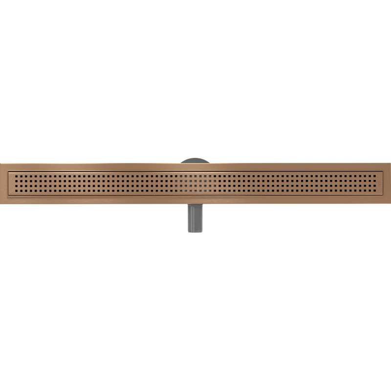 Mexen Flat 360° M08 въртящ се линеен сифон 100 см, четкана мед - 1C25100-40