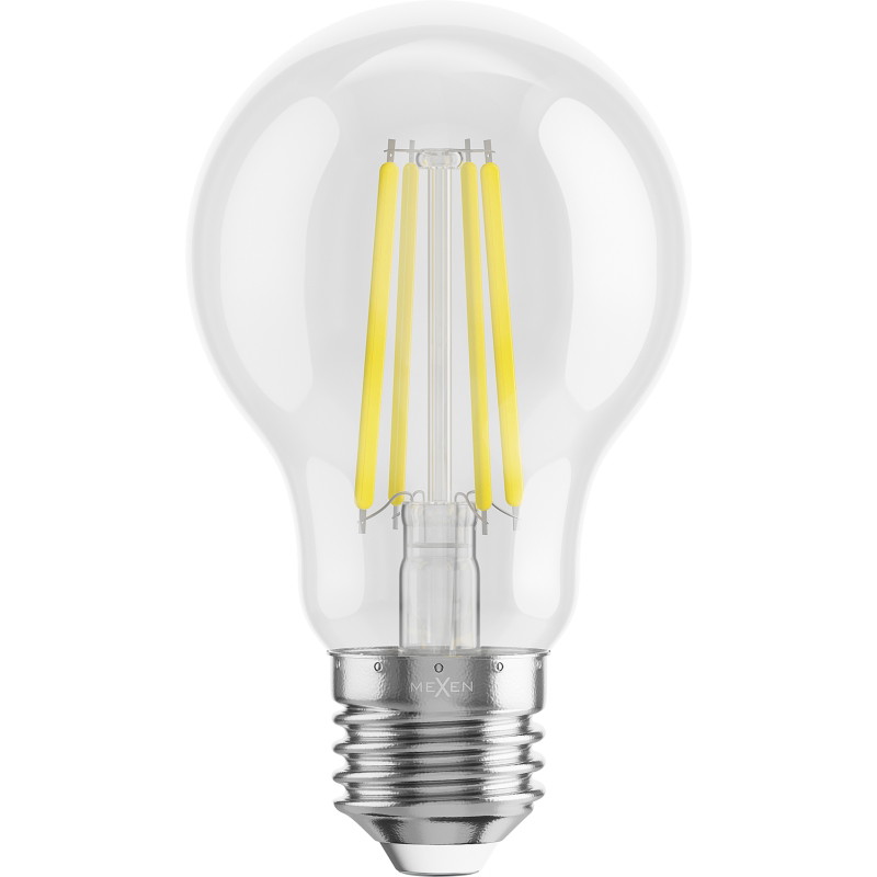 Mexen Vintis LED филаментна крушка E27, A60, 8W, Студена - 6500K, 1055 lm, прозрачна