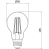 Mexen Vintis LED филаментна крушка E27, A60, 8W, Студена - 6500K, 1055 lm, прозрачна