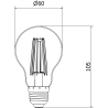 Mexen Vintis LED филаментна крушка E27, A60, 10W, студена - 6500K, 1320 lm, прозрачна