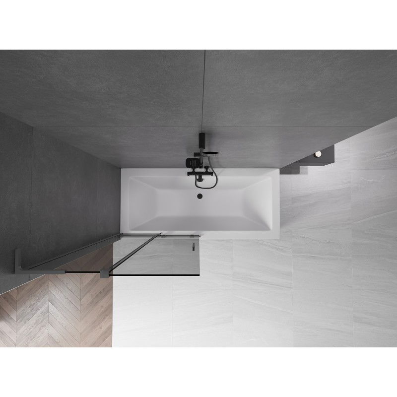 Mexen Velar L параван за вана с 2 крила, плъзгащ се 95 x 150 см, графит, gun metal - 896-095-003-41-95