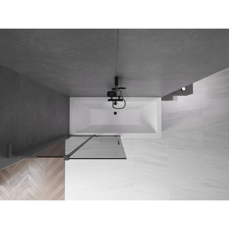 Mexen Velar L параван за вана, 2-крилен плъзгащ, 100 x 150 см, графит, gun metal - 896-100-003-41-95