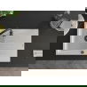 Mexen Cesar гранитна мивка с едно корито и сушилник 775 x 470 mm, бяла, черен сифон - 6514771010-20-B