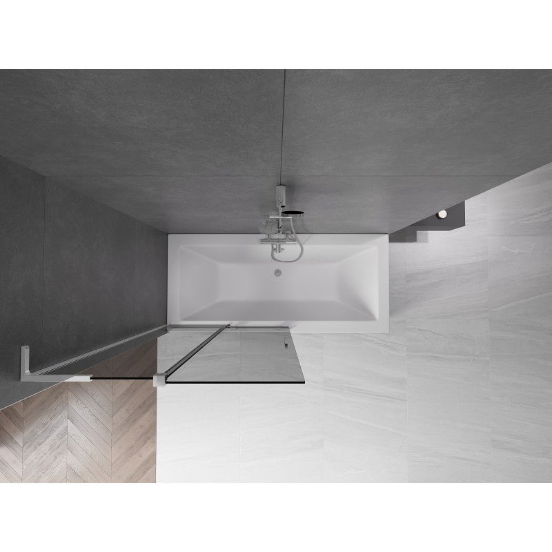 Mexen Velar L вана параван 2-крилен плъзгащ се 100 x 150 см, графит, хром - 896-100-003-41-01