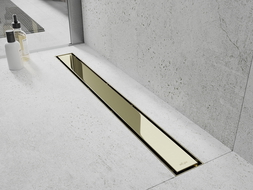 Mexen Flat M13 маскиращ капак 2в1 за линейно оттичане 100 см, златен - 1519100