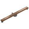 Mexen Flat 360° M13 въртящ се линеен сифон 2в1 100 см, четкана мед - 1C10100-40