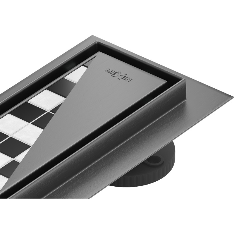 Mexen Flat 360° M13 ротационен линеен сифон 2в1 60 см, четкан в цвят gun gray - 1E10060-40