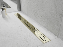 Mexen Flat M15 линеен сифон 70 см, златен - 1524070-15