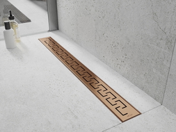 Mexen Flat 360° M15 въртящ се линеен сифон 50 см, четкана мед - 1C24050-40