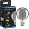 Mexen Vintis LED спирална филаментна крушка E27, G80, 8W, Топла - 2700K, 510 lm, дим