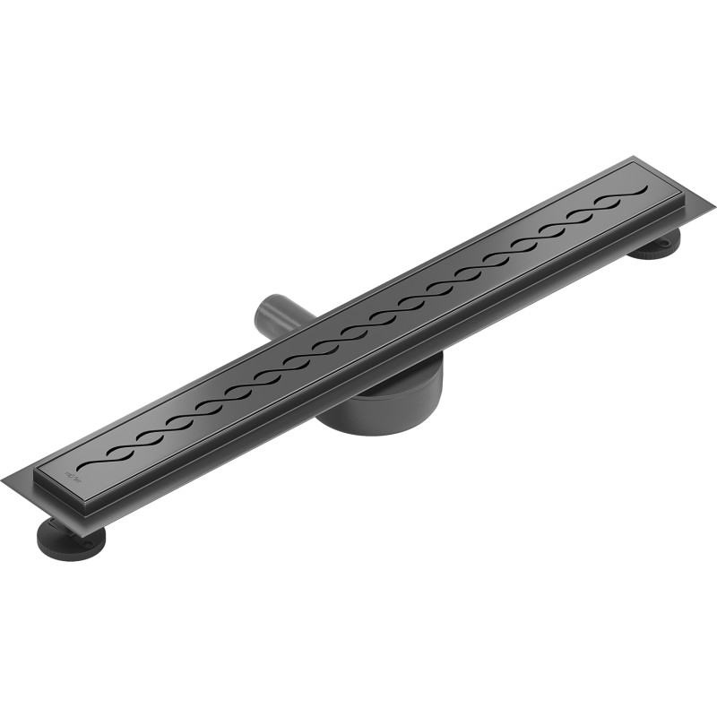 Mexen Flat 360° M18 въртящ се линеен сифон 70 см, четка в цвят gun gray - 1E23070-40